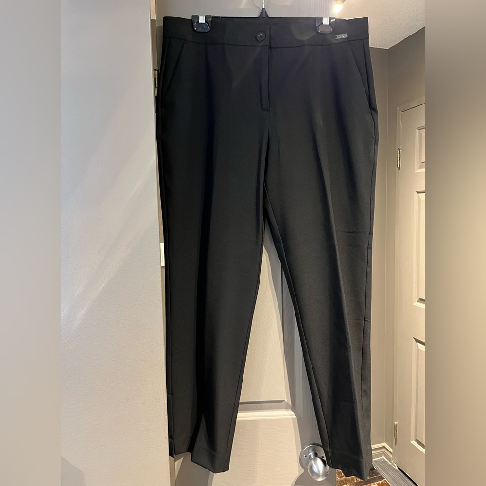 Badgley Mischka Black Straight-Leg Dress Pants